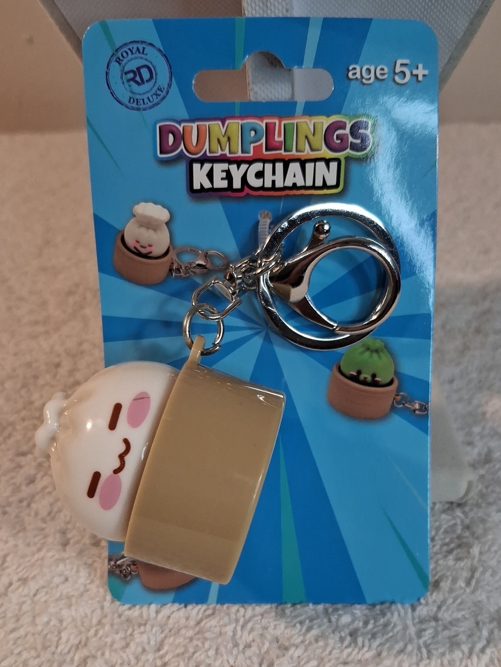 Dumplings Keychain Cute White & Tan Charm - Royal Deluxe Style